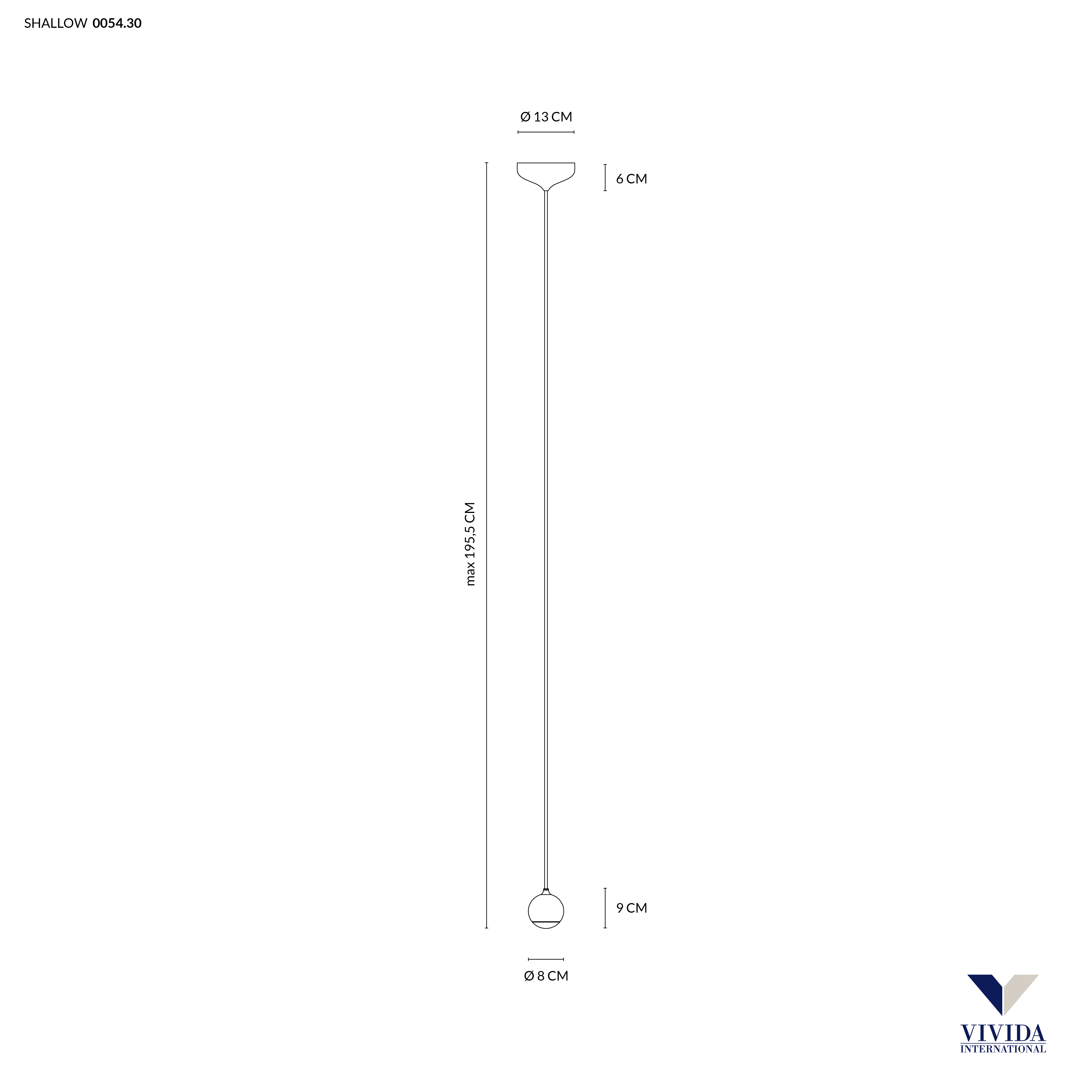 SHALLOW SOSPENSIONE 1 LUCE BIANCO 5W 3000K