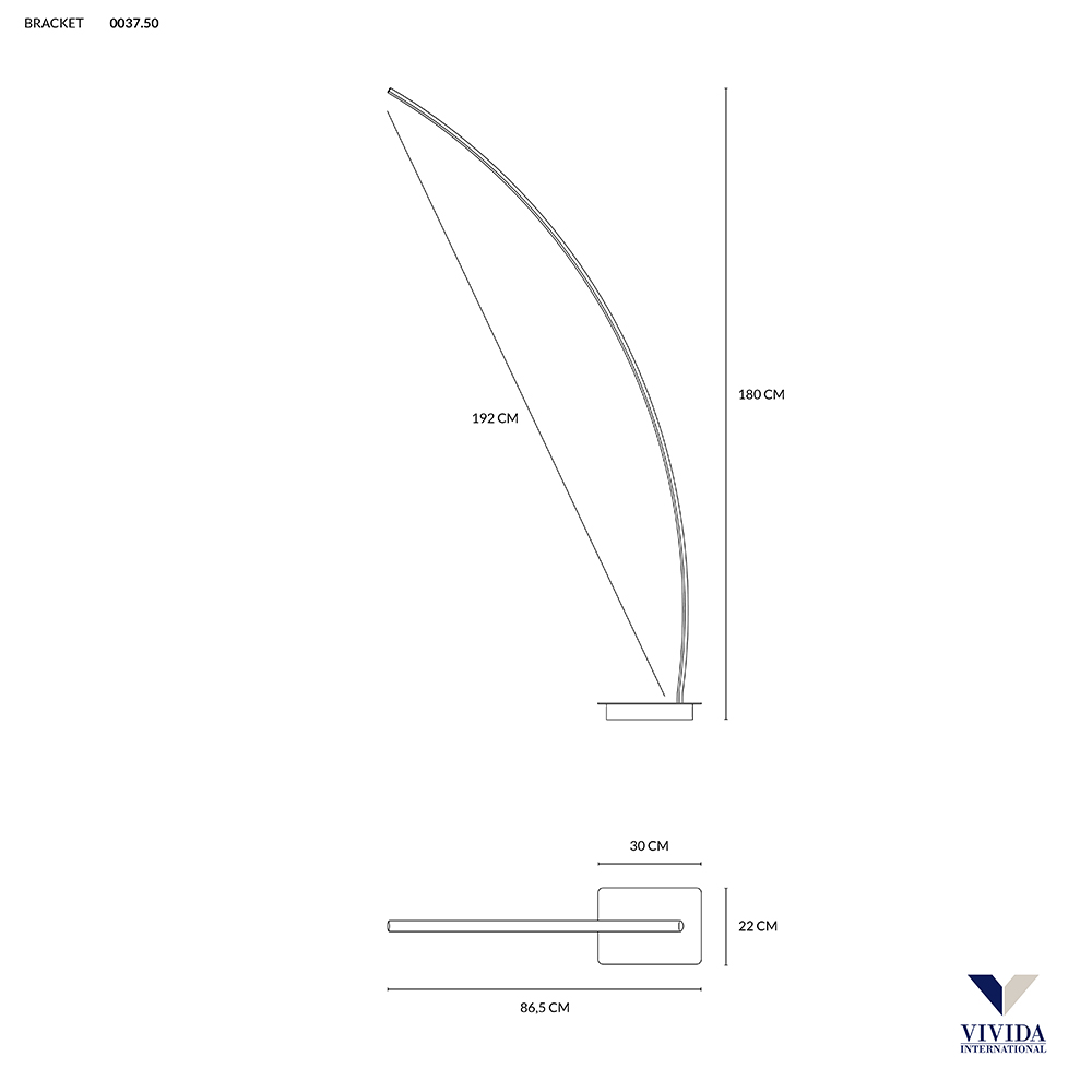 BRACKET PIANTANA BIANCO 33W 4000K