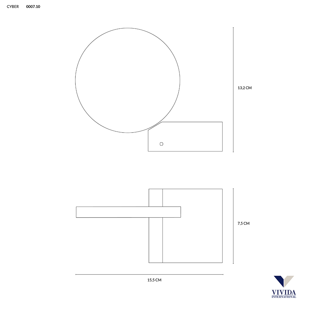 SPY APPLIQUE BIANCO 8W 3000K