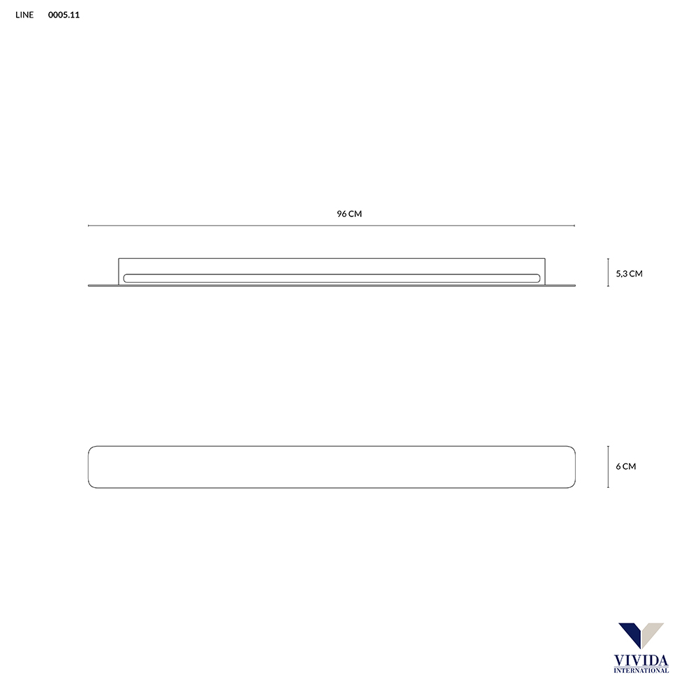 LINE APPLIQUE 96 NERO 31W 3000K