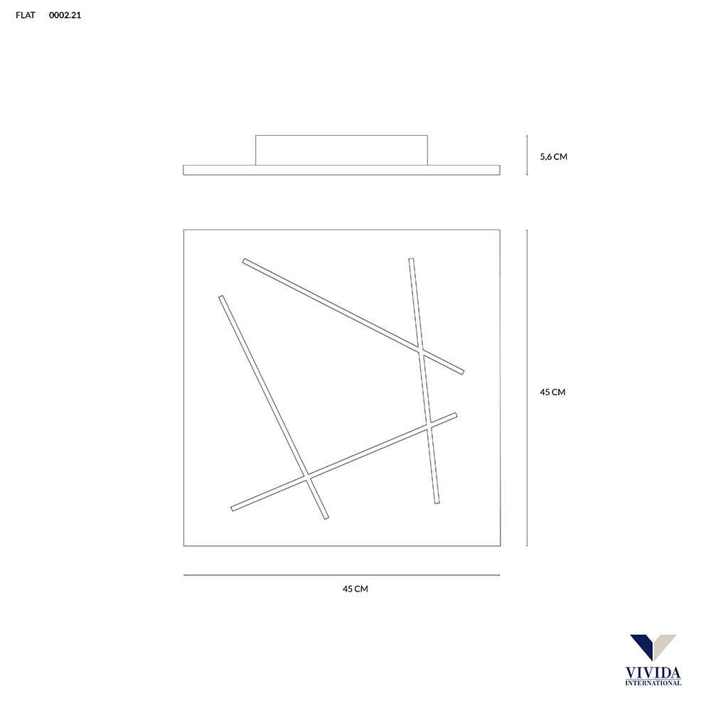 FLAT PLAFONIERA 45 NERO 42W 3000K