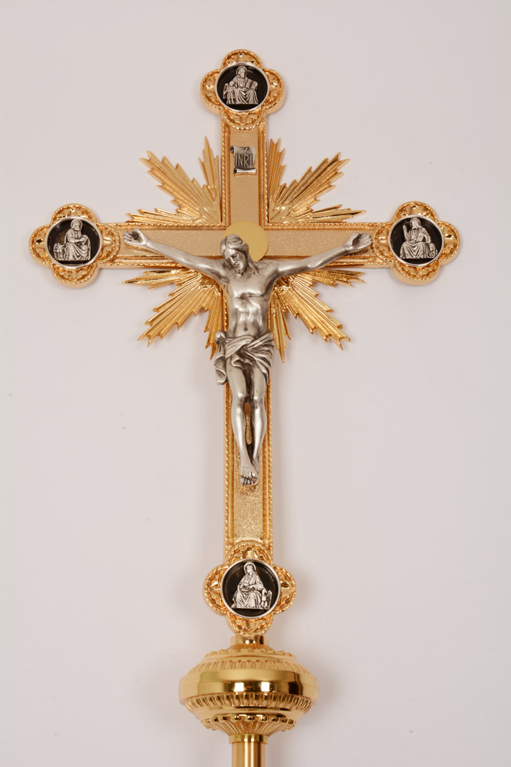 Croce Astile in Bronzo bicolore GALF400