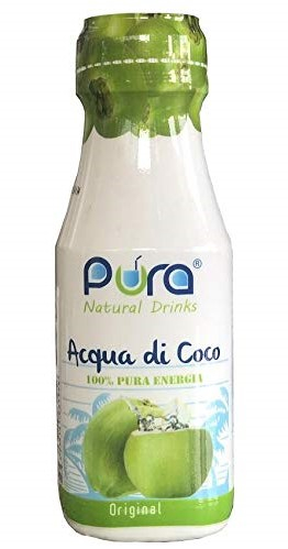 ACQUA DI COCCO - Senza Zucchero aggiunto - Confezione con 24 bottigliette  da 280 ml