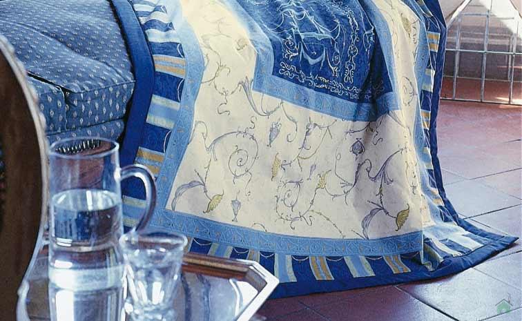 Granfoulard Plaid trapuntato Bassetti Modica 135x190cm - Blu M154