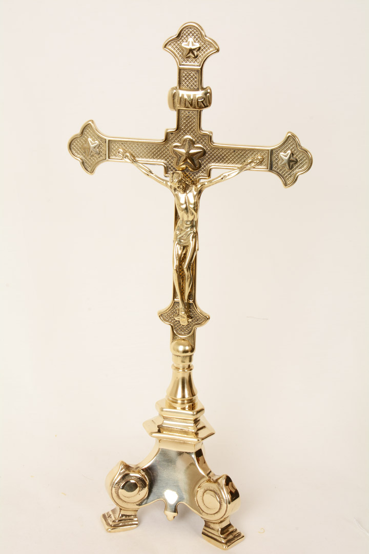 Croce da altare in metallo 