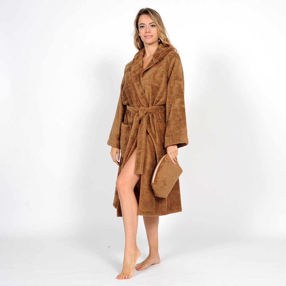 Accappatoio Easy Uomo/Donna Personalizzabile - Tabacco 