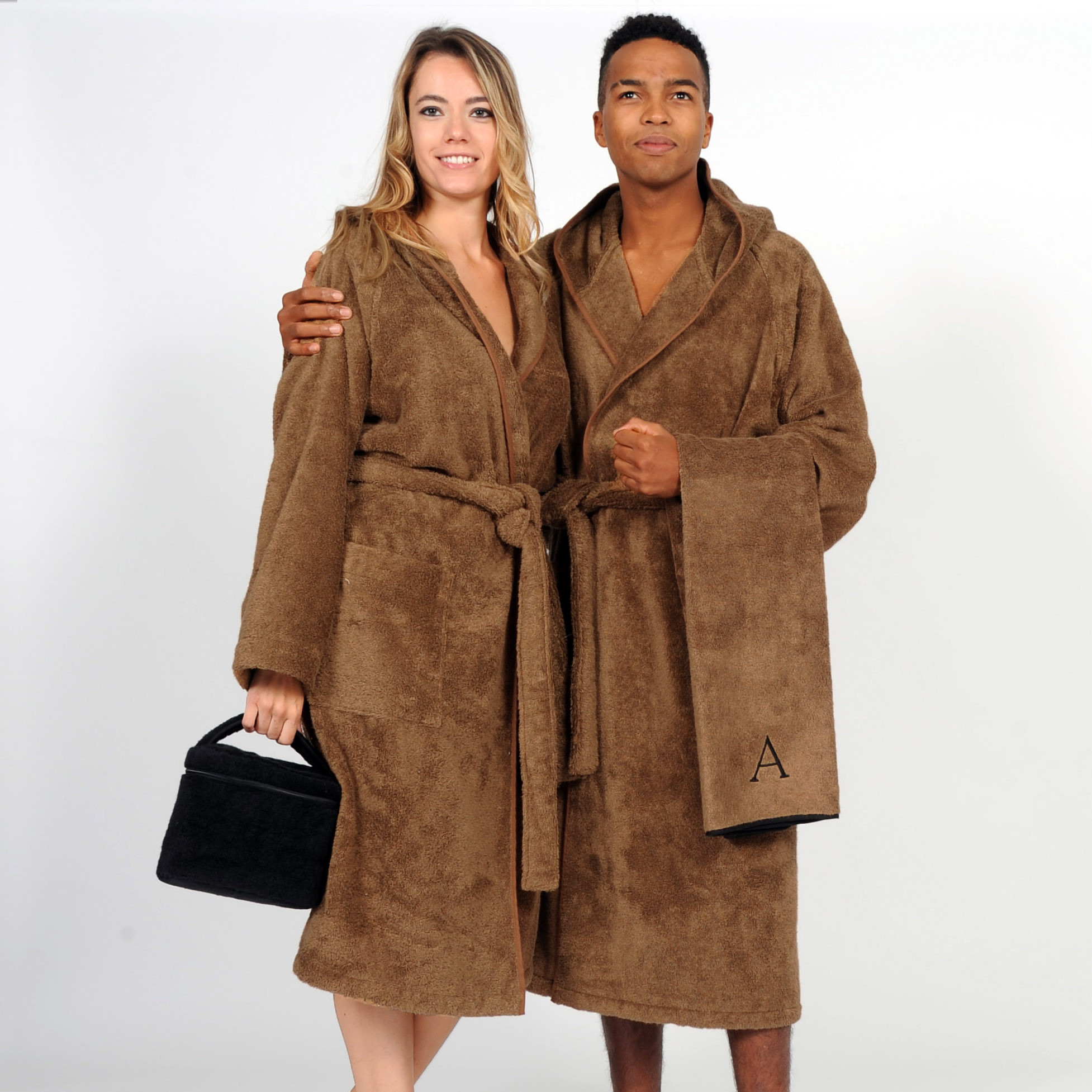 Accappatoio Easy Uomo/Donna Personalizzabile - Tabacco rr