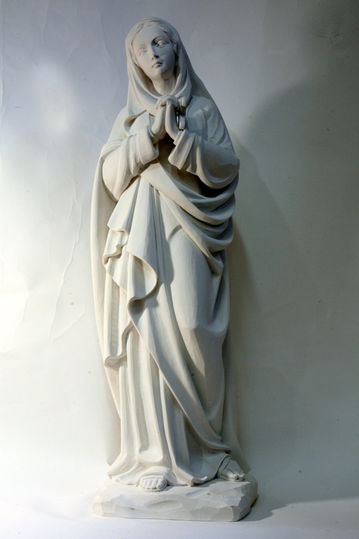 Statua Madonna Addolorata in Polvere di Marmo cm 80 DEC15-80