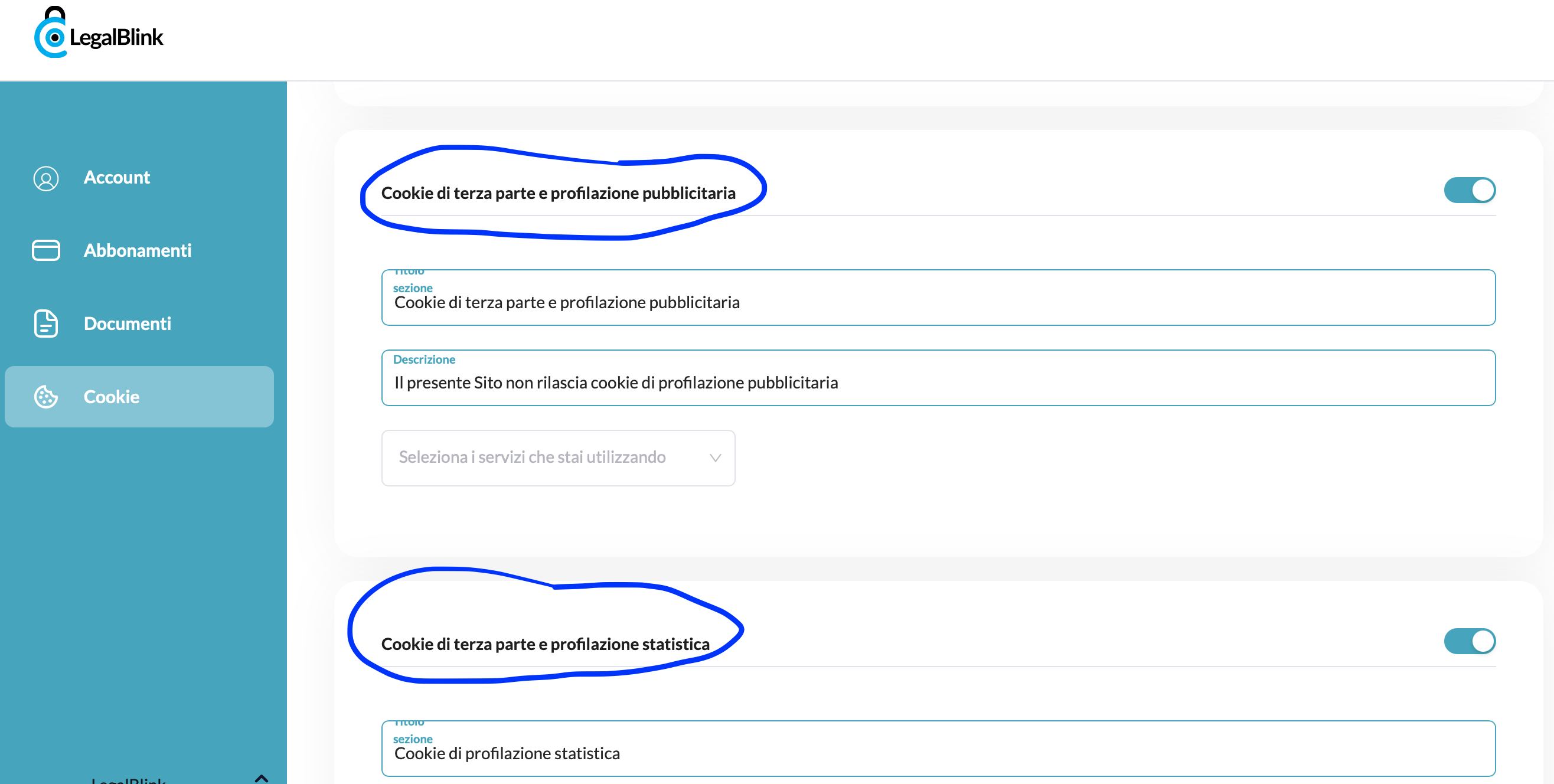 documenti legale shopify 