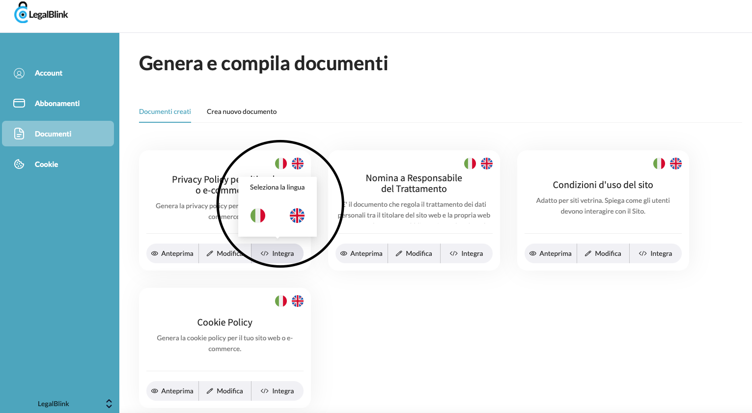 generatore di privacy policy