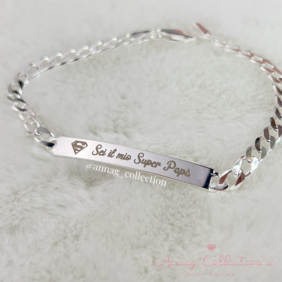 Bracciale in argento con incisione - Italia