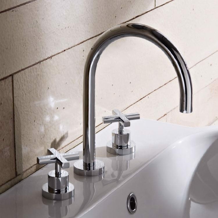 Batteria Lavabo A Parete Quattro - Modello QTV003CR, Bocca Corta 175 Mm, Completa Di Parti Incasso - Foto 11