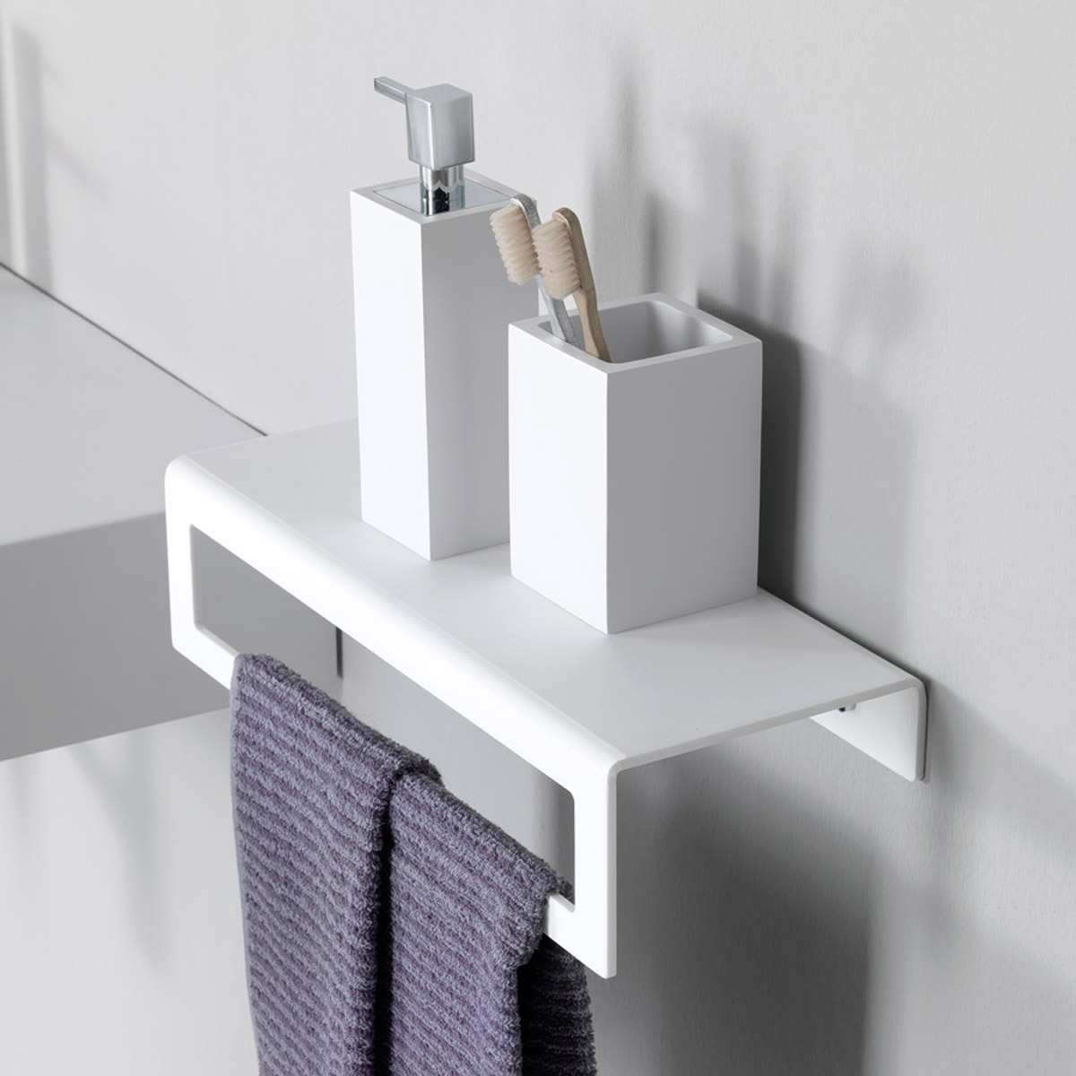 Portasciugamani Da Parete In Acciaio Inox - 31 Cm, Design Moderno, Per Bagno O Cucina, Argento