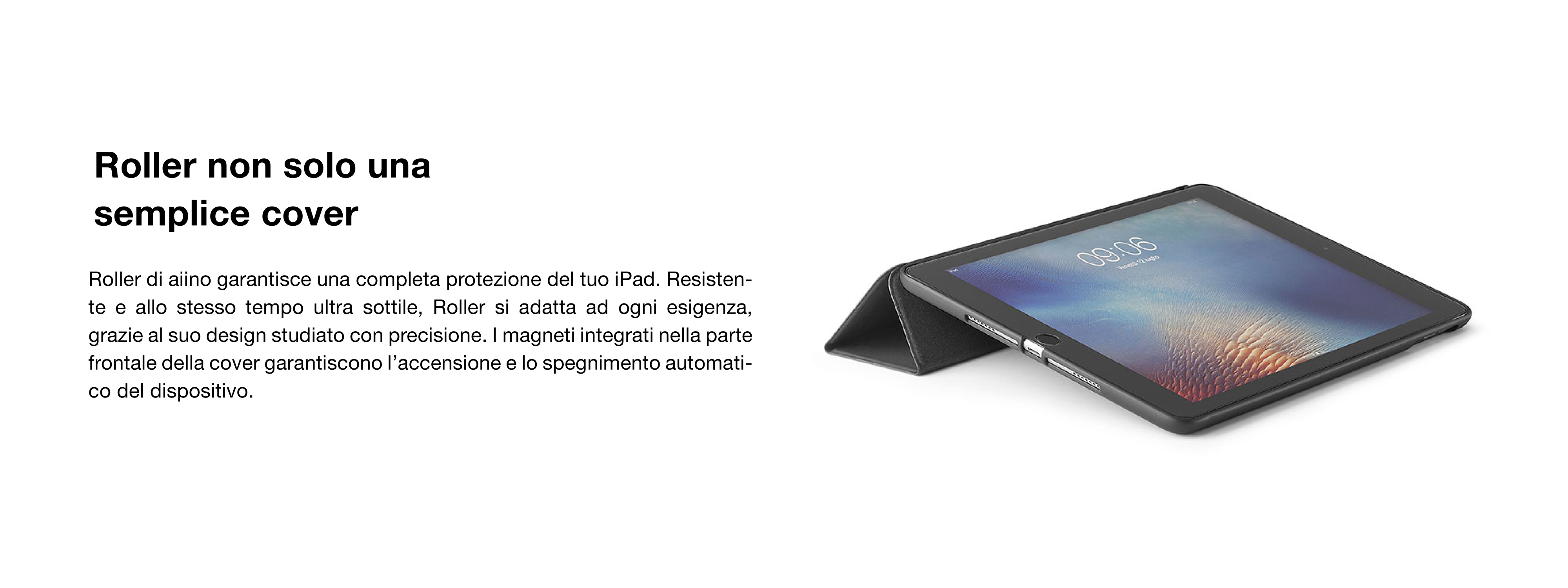 aiino - Custodia Roller per iPad Air 2 - nero