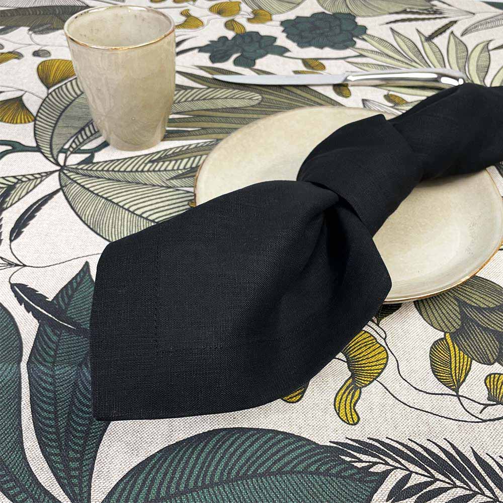 Tovagliolo Puro Lino Nero 