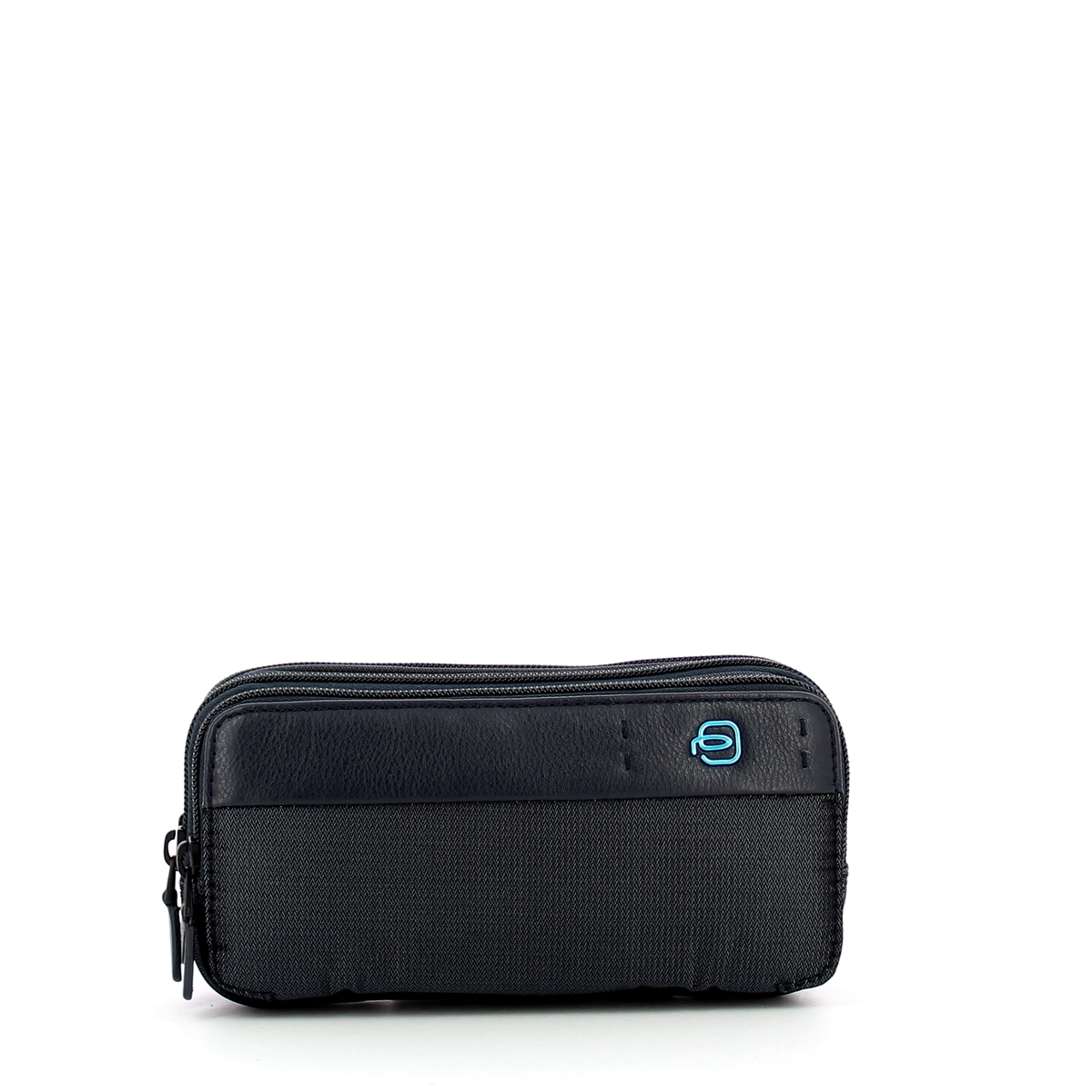 Pochette Piquadro P16 In Pelle E Tessuto - Polsiera Removibile E 3 Scomparti - Foto 7