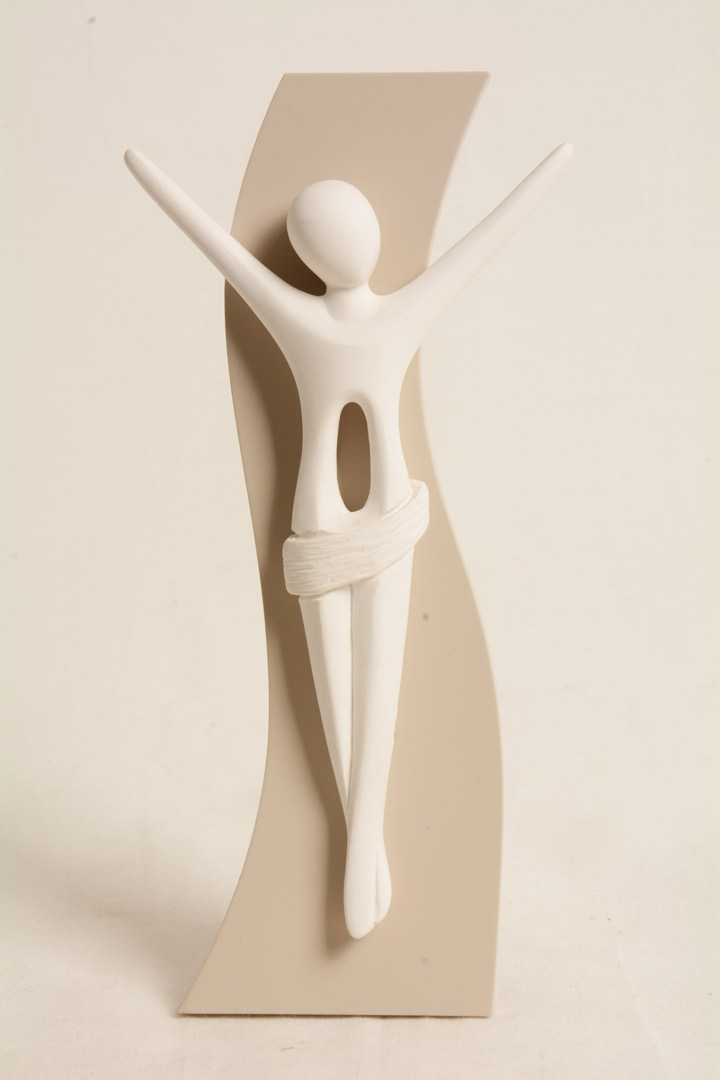 Bassorilievo Cristo Kenosis Bianco Luna 4731B 16x5 cm