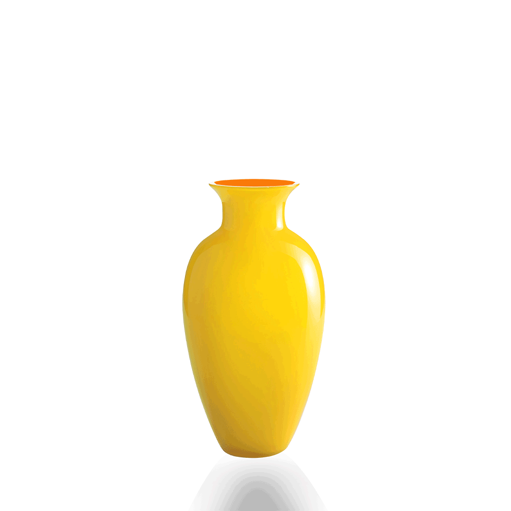 Mini vasi vasi decorativi in vetro giallo, viola