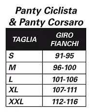 PANTY CICLISTA NERO  
