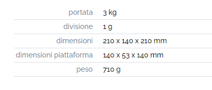 Bilancia pesa alimenti elettronica SECA 852