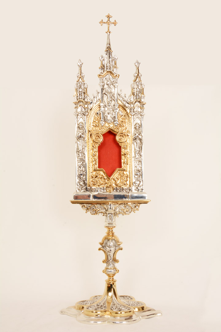 Reliquiario decorazione bicolore h cm 64