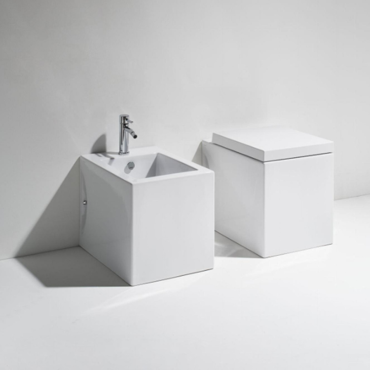 Grand lavabo de 100 cm pour salle de bain moderne Frozen Simas Ceramica