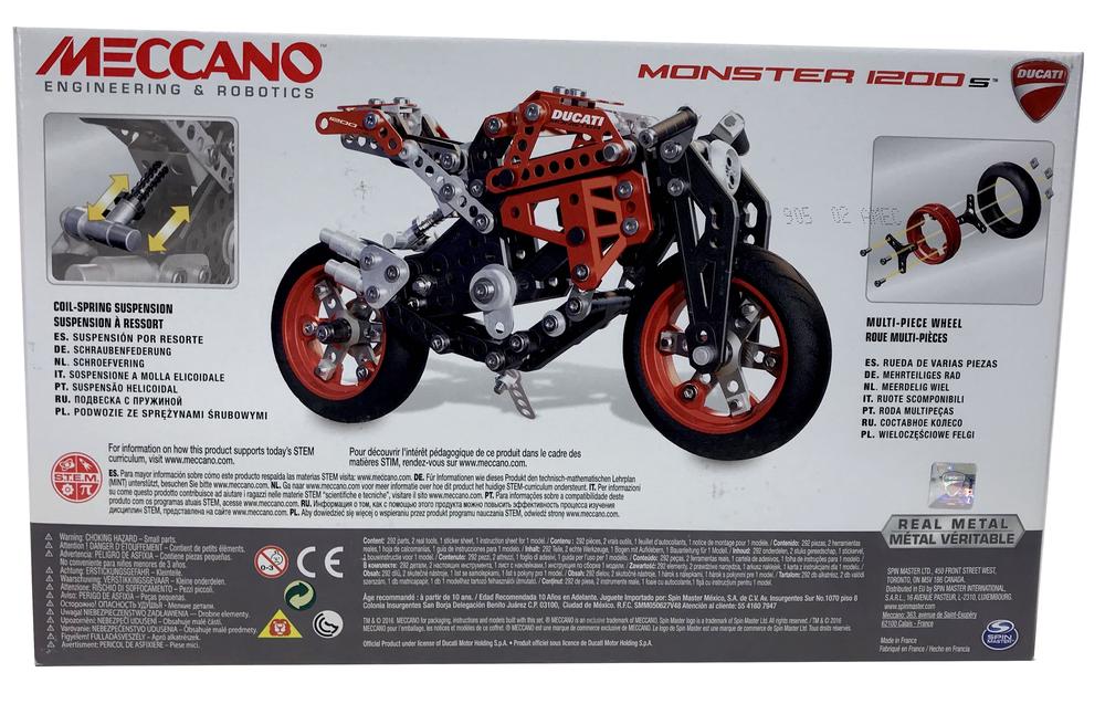 Meccano Ducati Monster 1200 S, la motocicleta hecha juguete