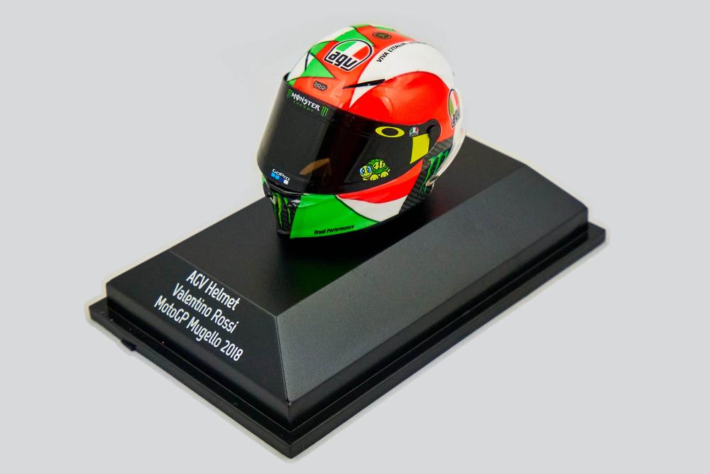 AGV Helmet Valentino Rossi Moto Gp Mugello 2018 1/8 Minichamps