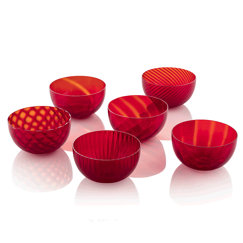 Masonmoretti Idra Bowl Striped Red