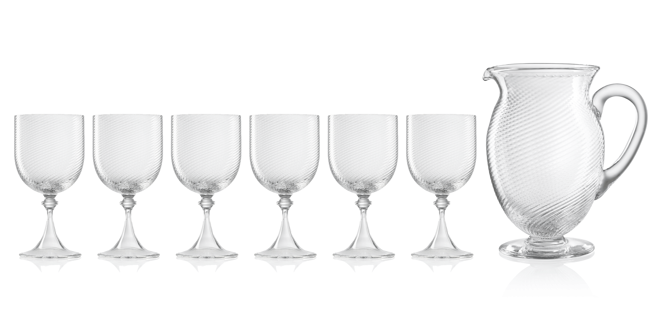 Textured Stemmed Stylish and Unique Wine Glasses Blue Set of 6