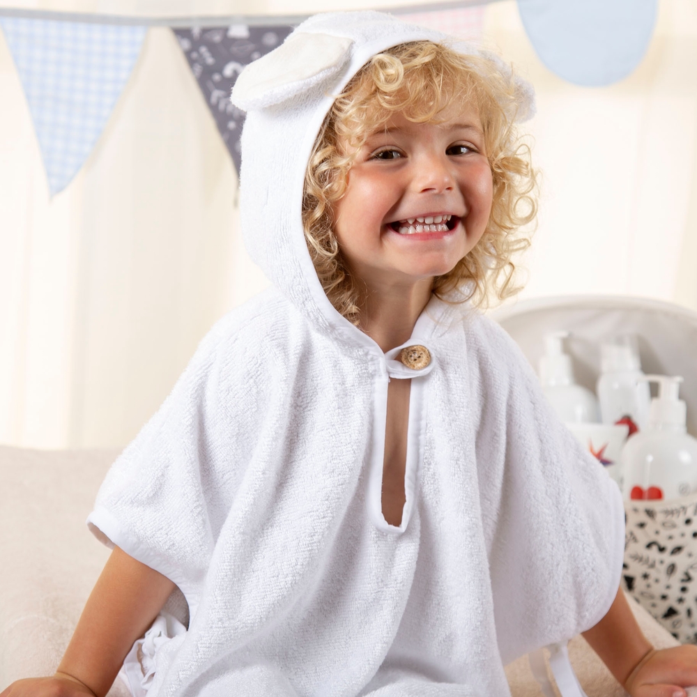 Accappatoio poncho baby puro cotone ricamo Baby Bear 104PCH