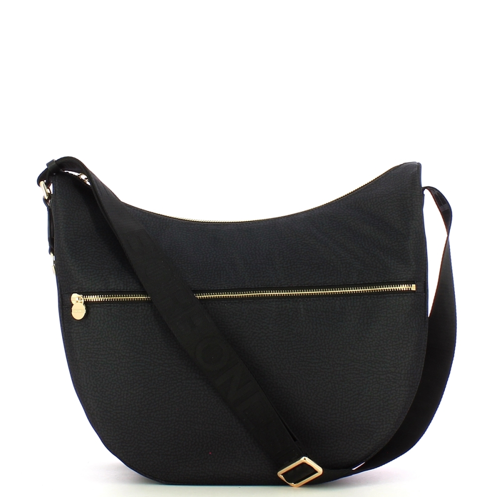 TRACOLLA BORBONESE LUNA BAG MEDIUM 934109I15 Y66 DARK BLACK