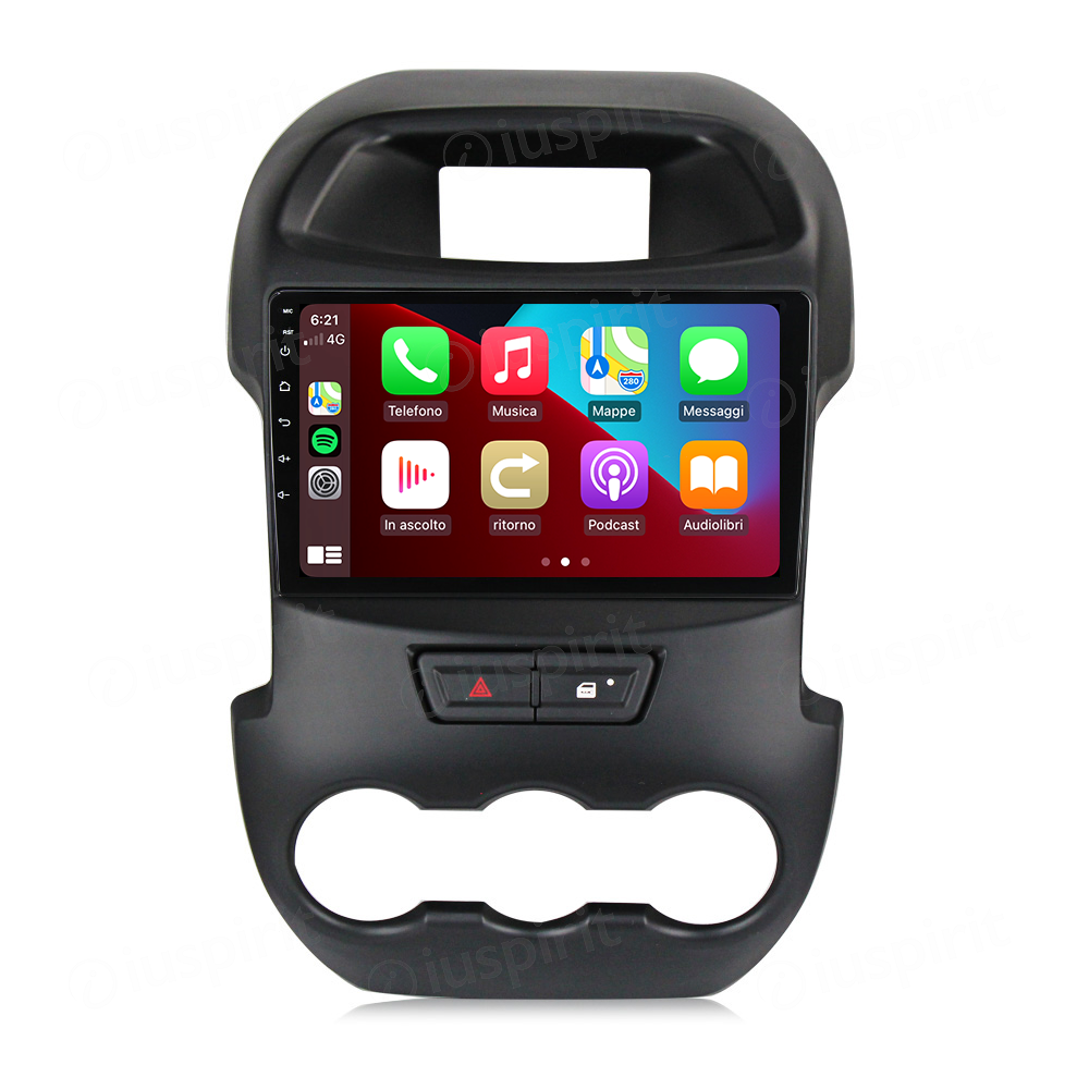 ANDROID autoradio navigatore per Ford Ranger 2011-2016 CarPlay Android Auto  GPS USB WI-FI Bluetooth 4G LTE