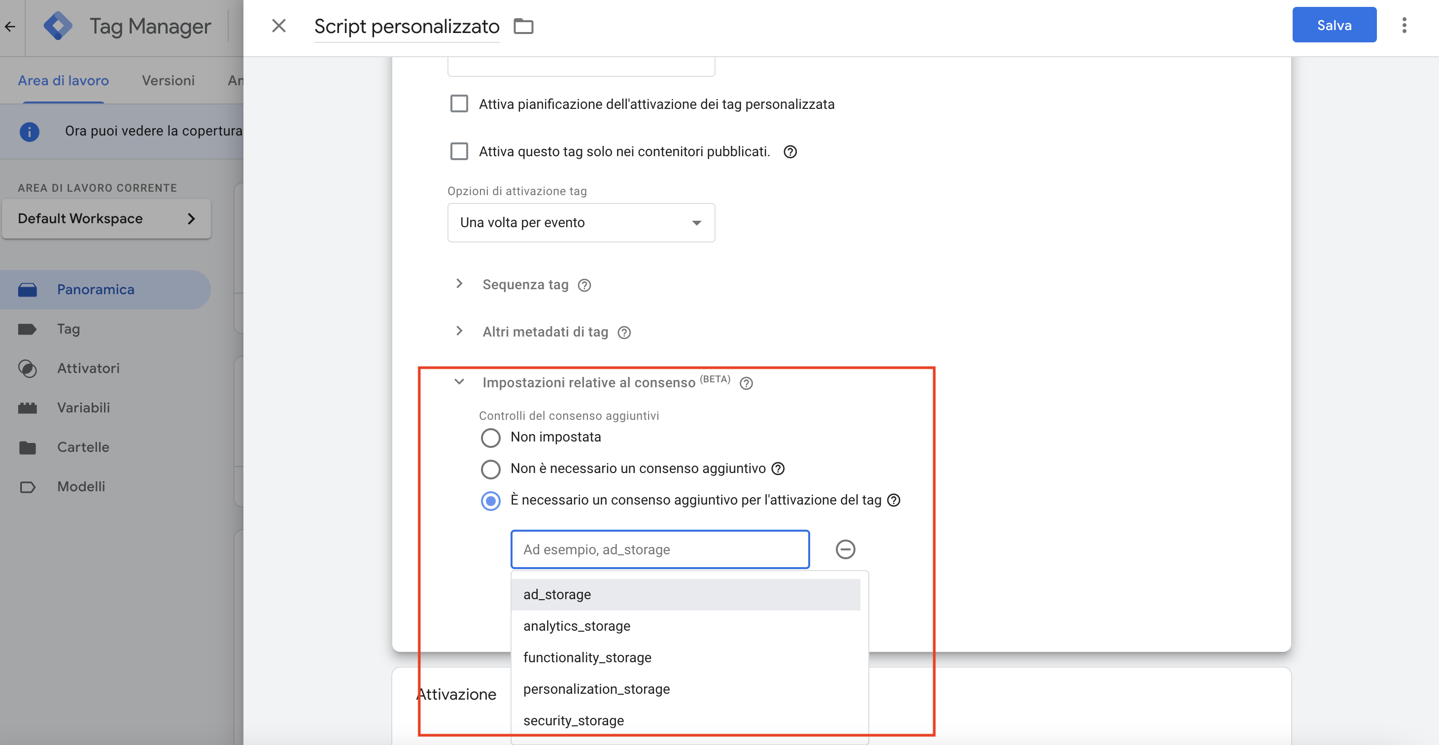 google consent mode e attivazioni consensi