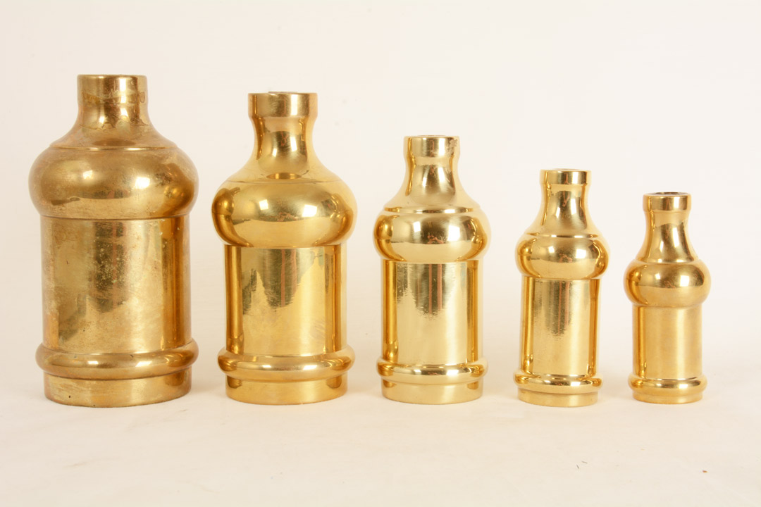 Bossolo portacandela in fusione di ottone STI