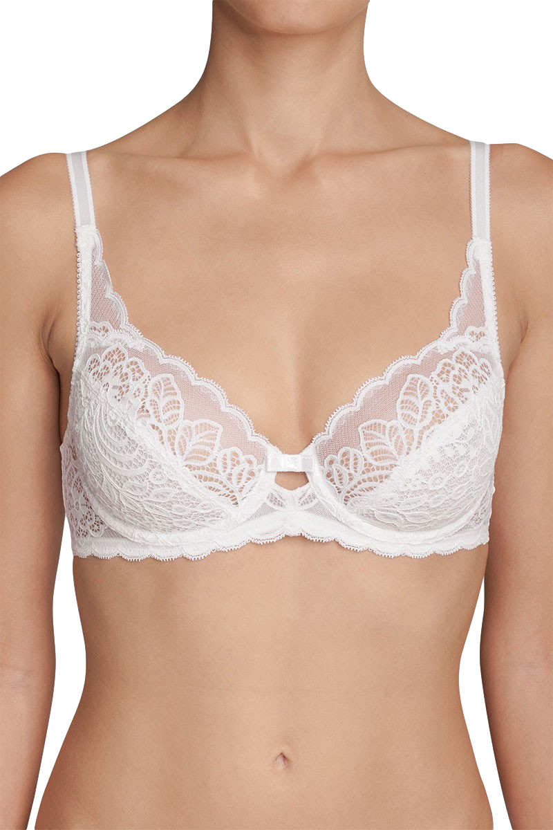 Reggiseno Lingerie In Pizzo Floreale Trasparente Con Ferretto