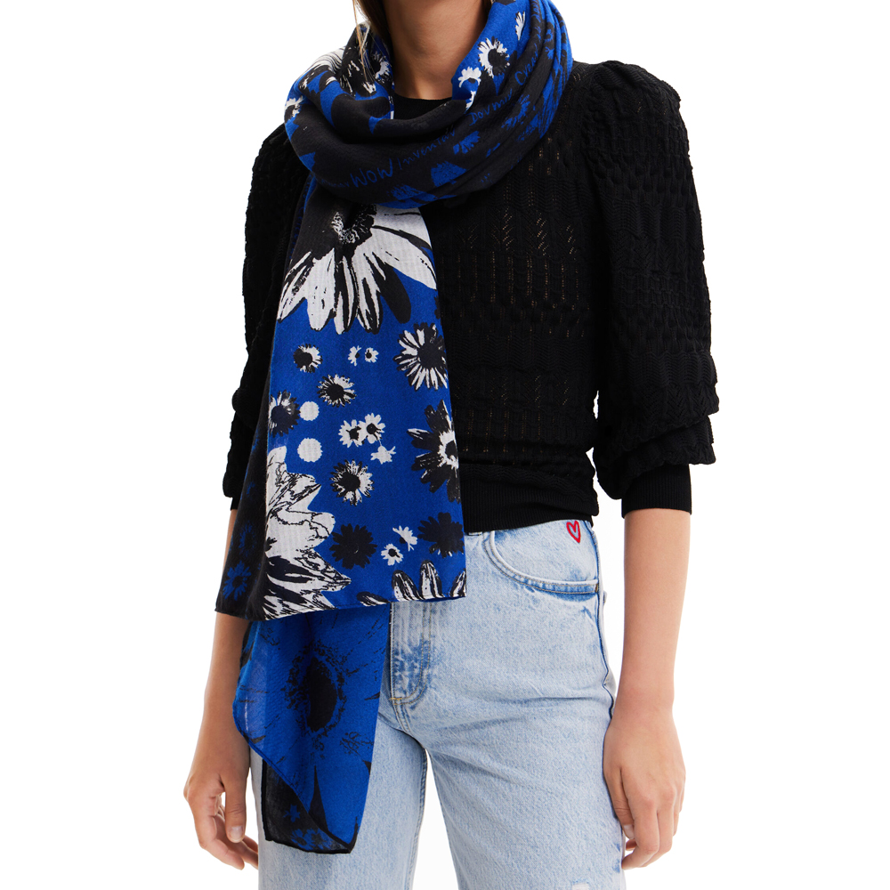 Desigual Sciarpa DAISY POP 22WAWA172085 2085 DAWN BLUE