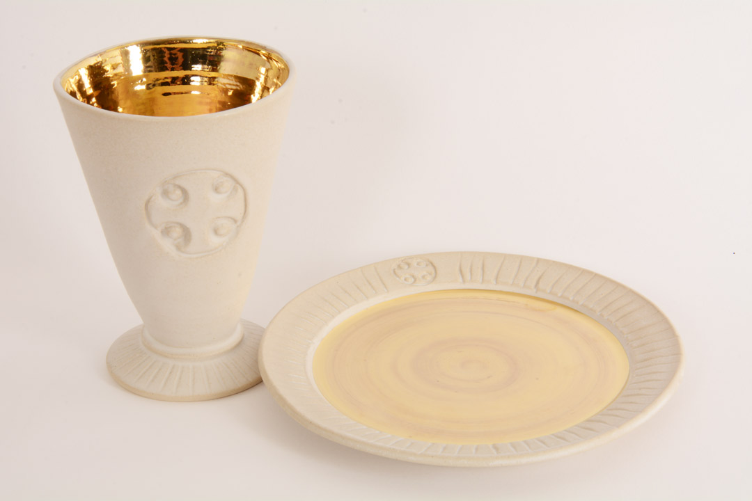 Calice con Patena in Ceramica La Fornacina Keramik Studio