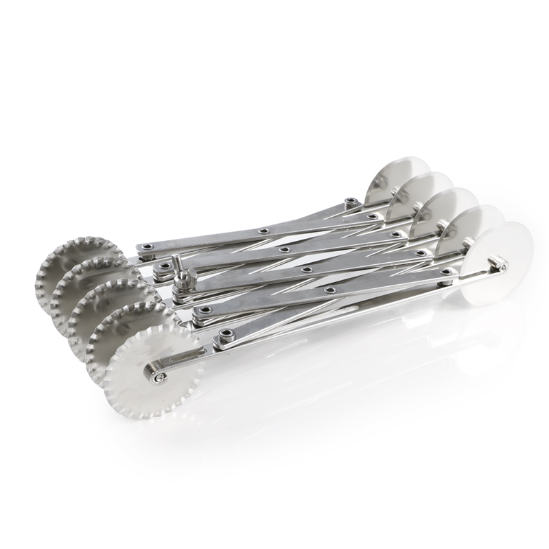 1set Stainless Steel Croissant Cutter Set, Silver