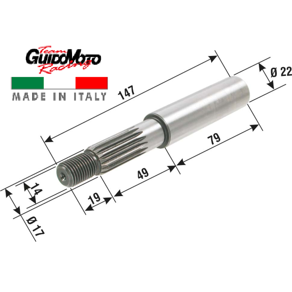 Albero motore per Minarelli orizzontale raffreddato ad aria e a liquido