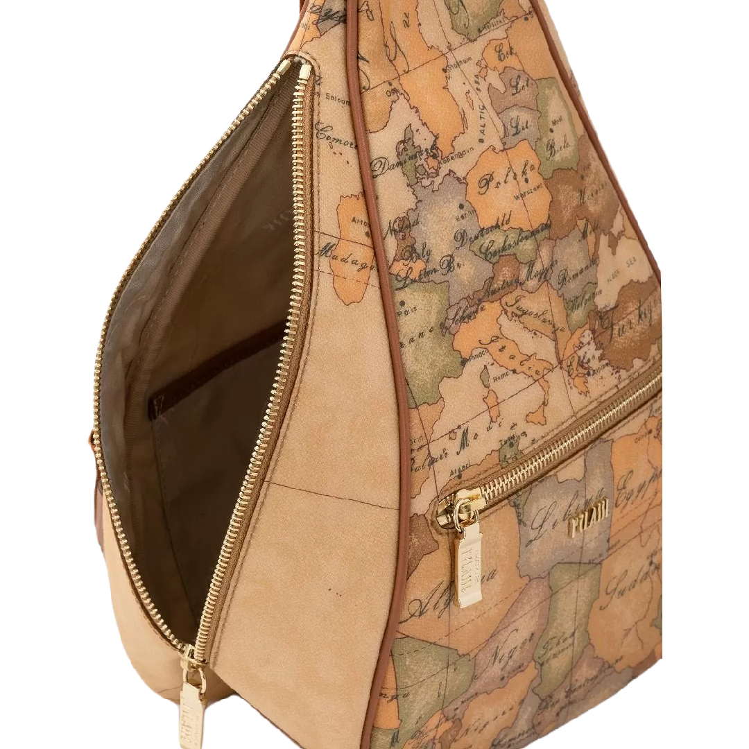 ALVIERO MARTINI 1° CLASSE D098 6000 ZAINO ZAINETTO DONNA LOGO CERNIERA NATURAL