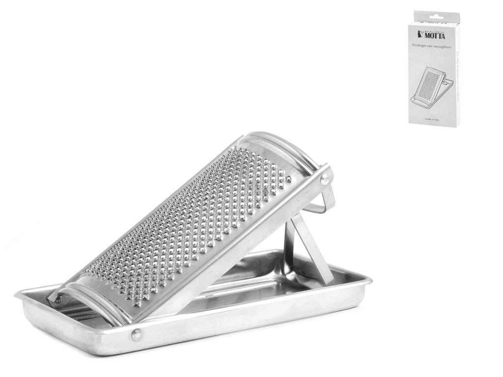 Grattugia In Acciaio Inox Motta Con Raccoglitore - 20x10.5x14 Cm, Made In Italy, Design Moderno - Foto 8
