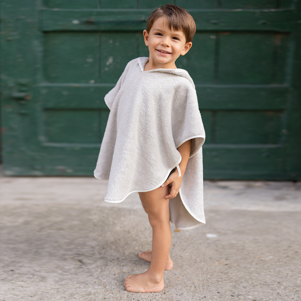 Poncho per bambini Calce-Avorio rr