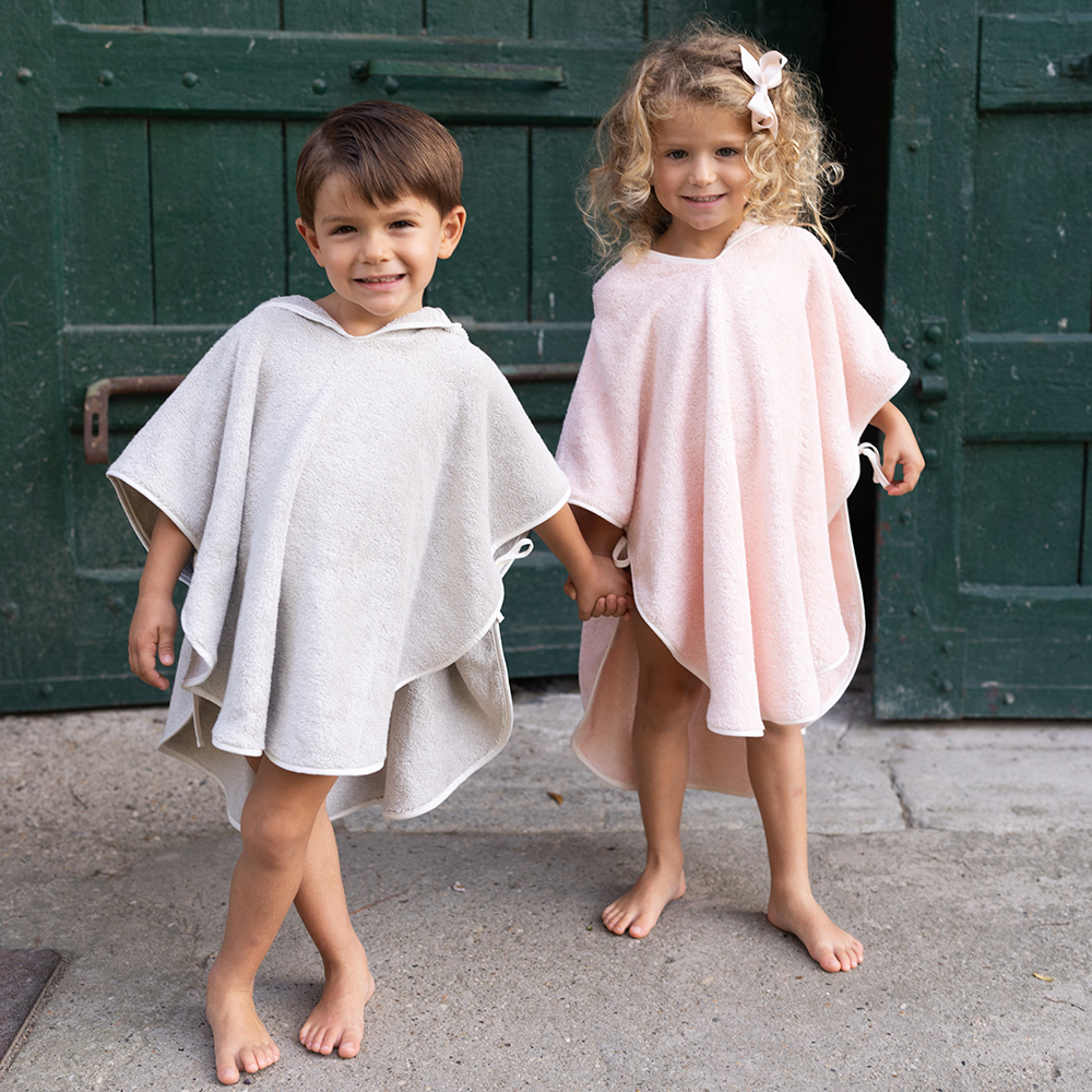 Poncho per Bambini Calce-Avorio 