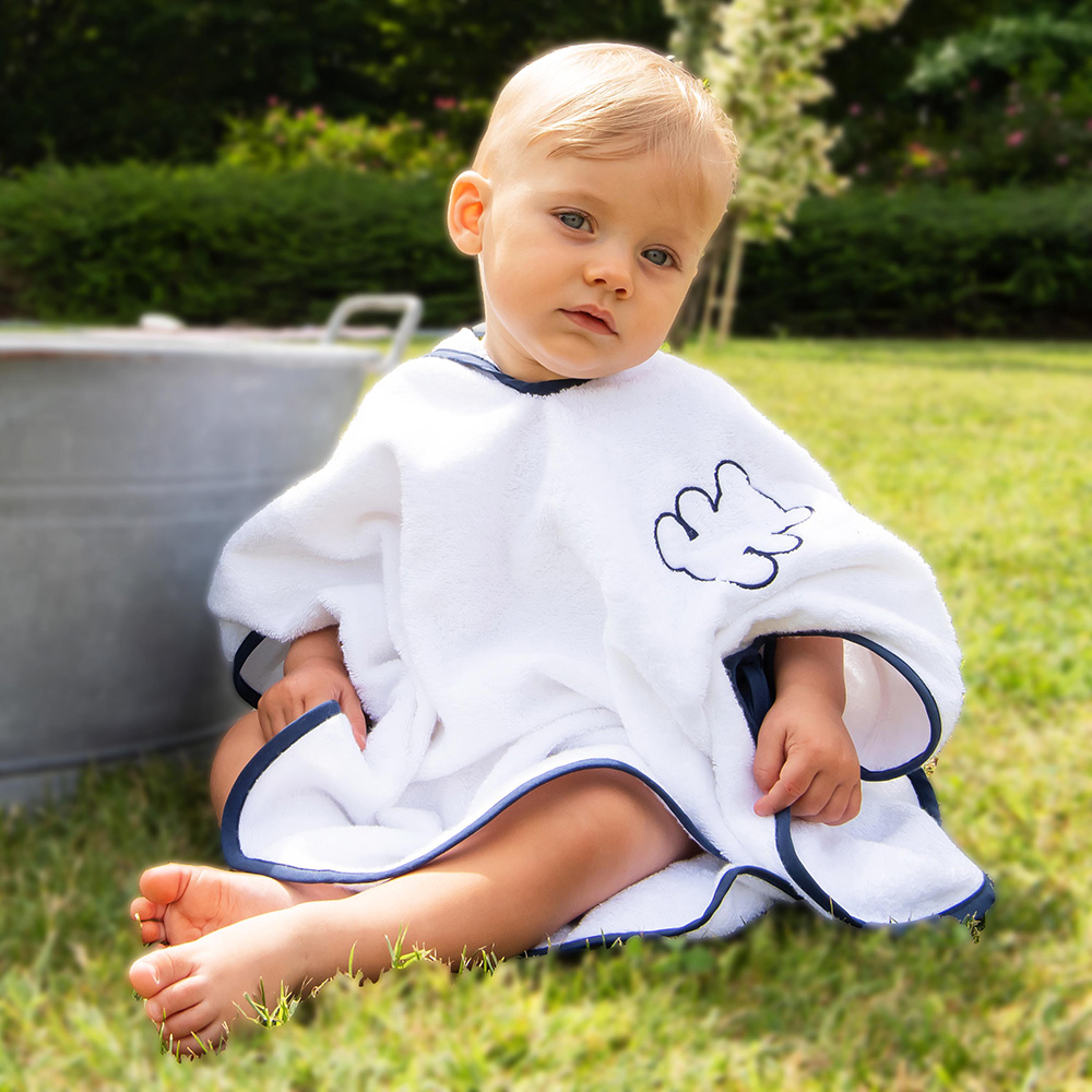 Poncho per bambini Bianco-Blu rr