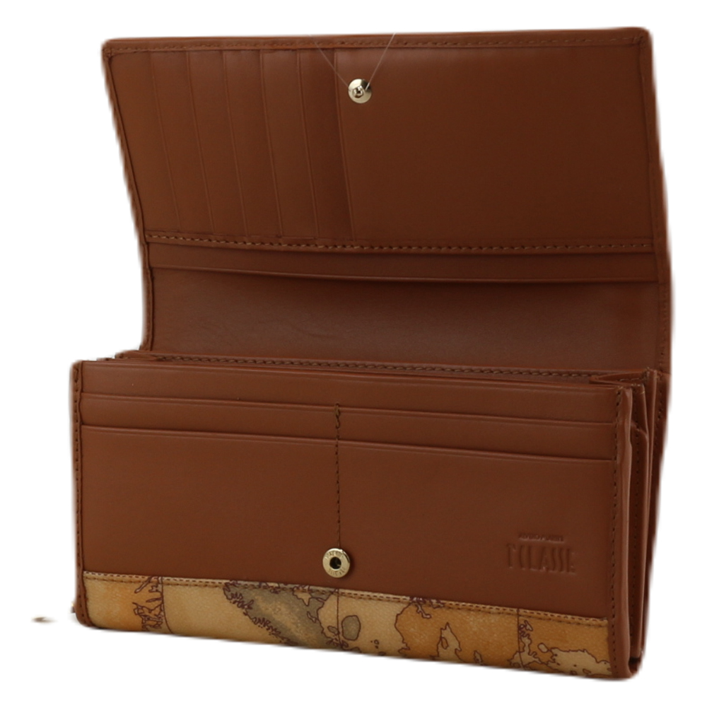 Portafoglio Bifolder Donna Alviero Martini 1A Classe – Ecopelle Con Stampa Geo Safari, Nero