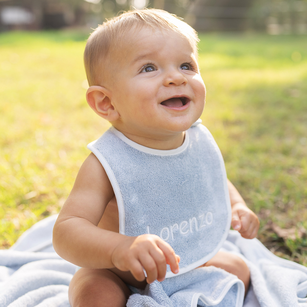 Bavaglino Neonato Personalizzabile con Bottone  