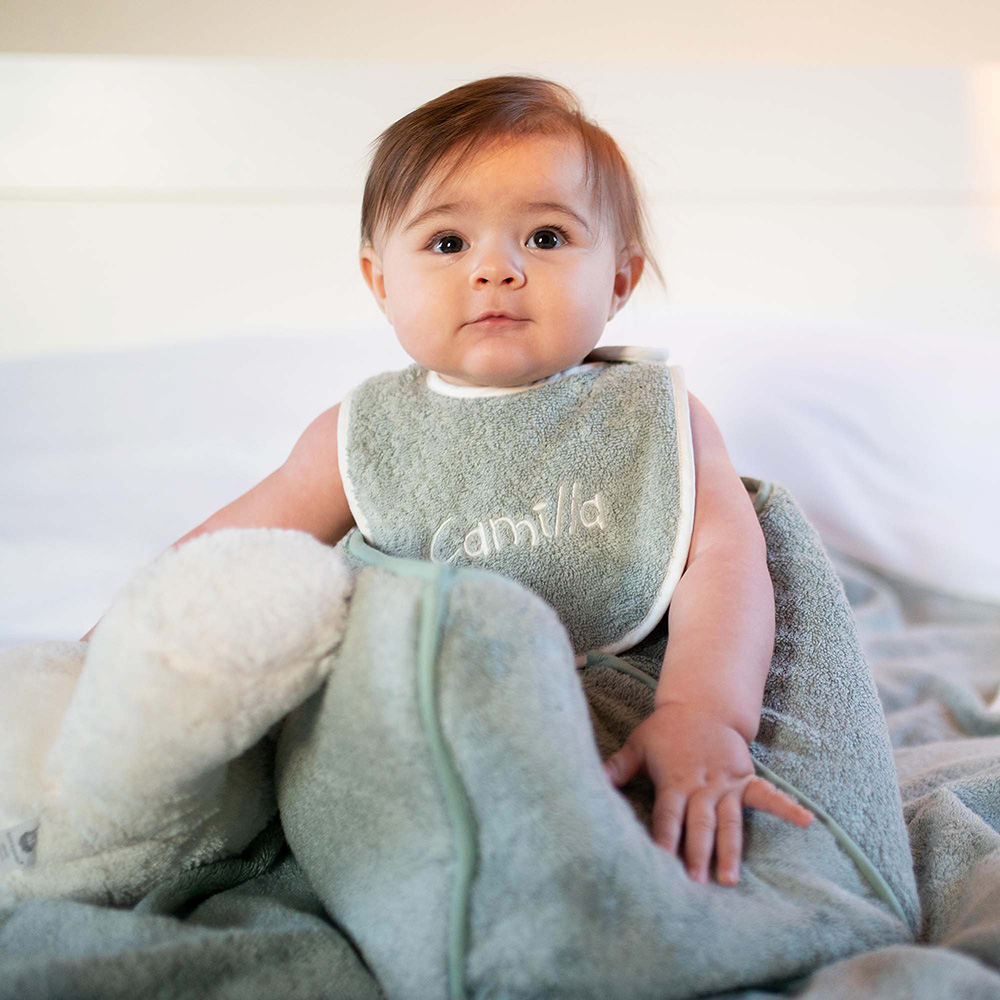 Bavaglino Neonato Personalizzabile con Bottone  