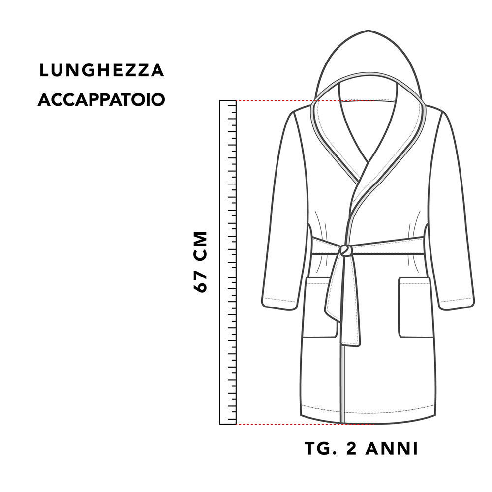 Accappatoio Baby Bianco/Rosa 
