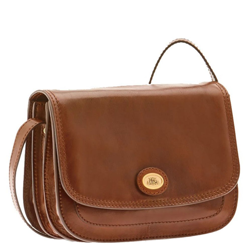 Borsa A Tracolla Donna In Pelle Marrone Tenné - Stile Sella - Fatta A Mano In Marocco